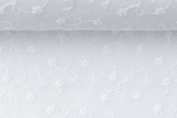 B-Ware 50 cm Baumwoll-Lochstickerei, weiß
